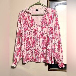 Bundle 2 Floral Tops- Business Casual Women’s Size Large